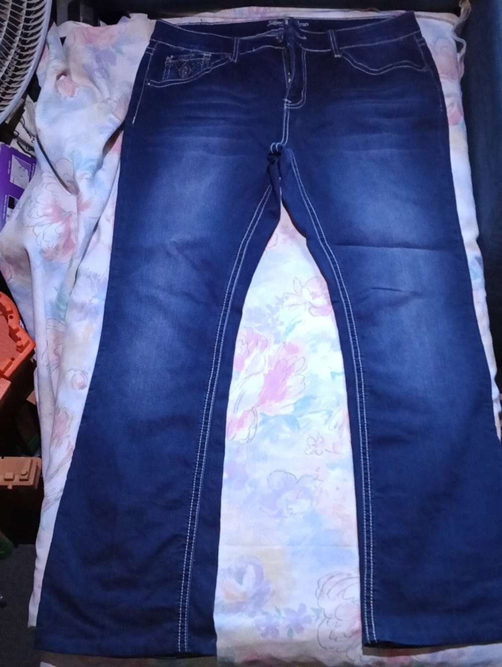 Love Indigo Dark Blue Flare Jeans